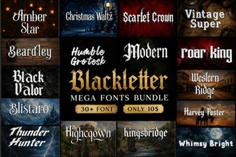 Modern Blackletter Fonts for Creative Design Projects