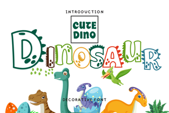 Dinosaur Fonts for Creative Design Projects