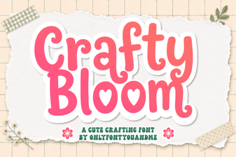 Craft Your Designs with Crafty Bloom Font