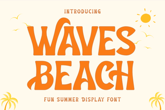Download Waves Beach Font for Coastal Web Design